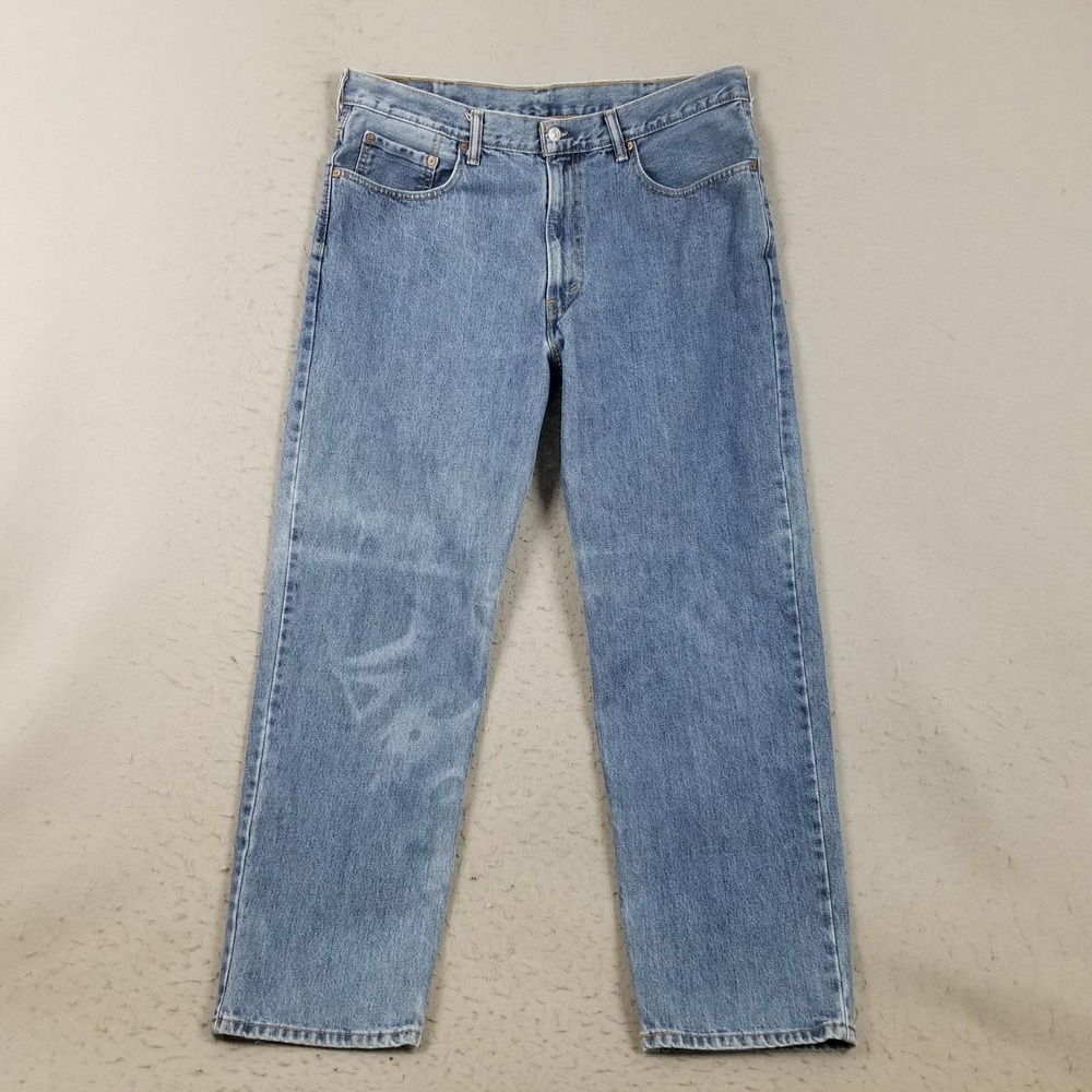Levis 550 Relaxed Fit Jeans Mens 38x32 Blue Light Wash Tapered Denim Pants